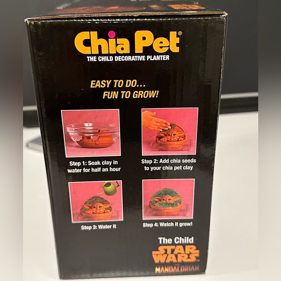 Baby Yoda Chia Pet Tar Wars The Child Grogu Mandalorian Limited Edition New - Picture 4 of 5